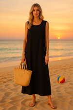 Black Basic Dress - Ixora اكسورا