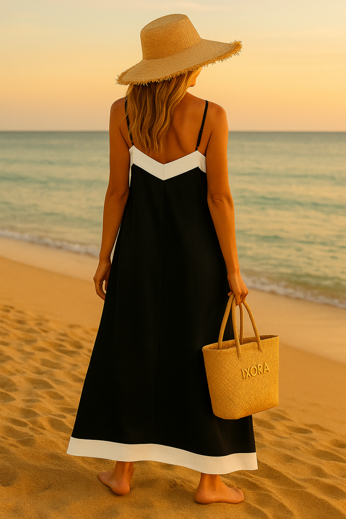 Summer Lined Dress Black - Ixora اكسورا