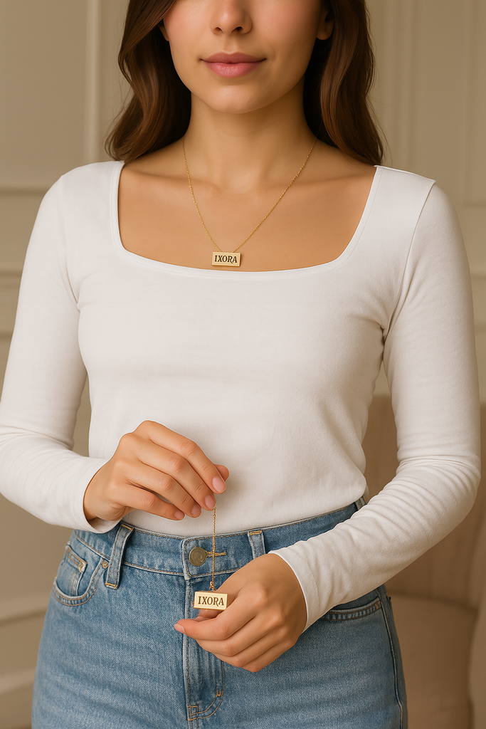 top cropped white - Ixora اكسورا