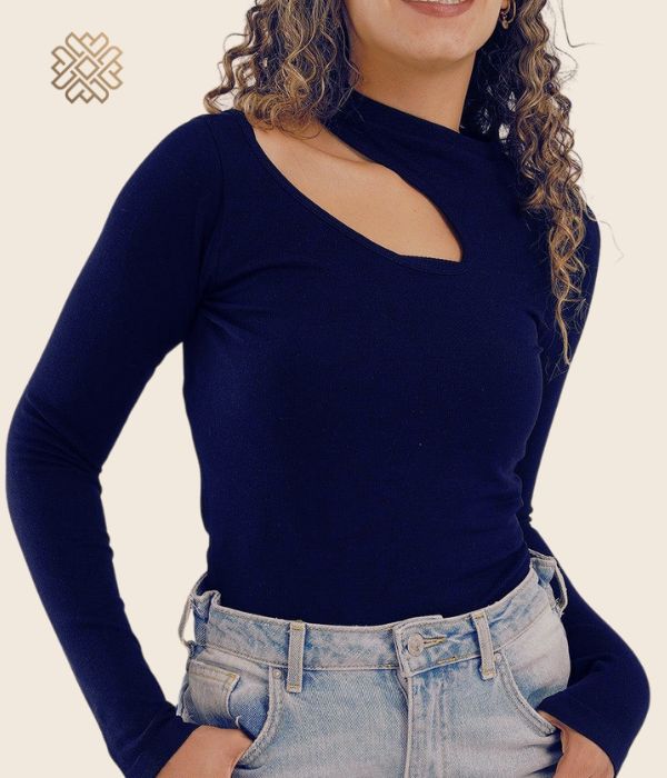 top oval shape navy