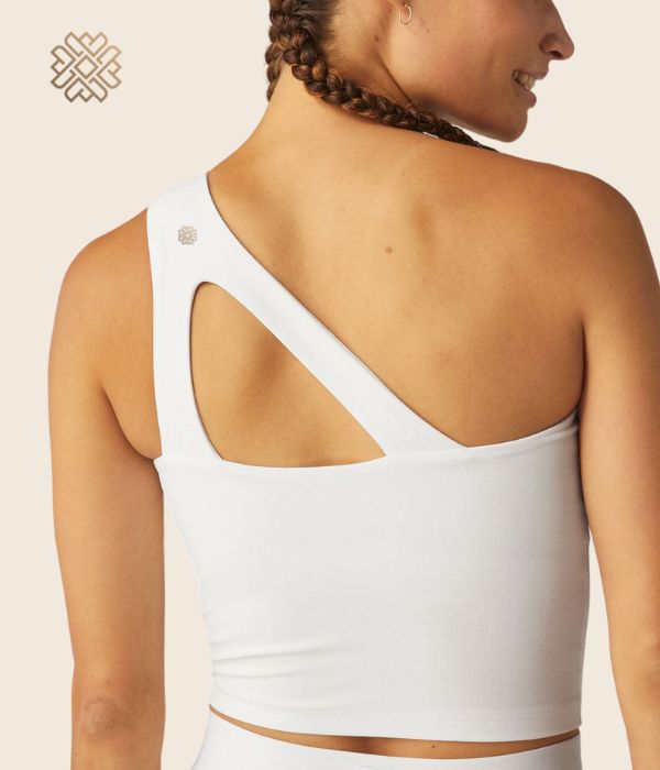 Shoulder Tank Top white - Ixora اكسورا