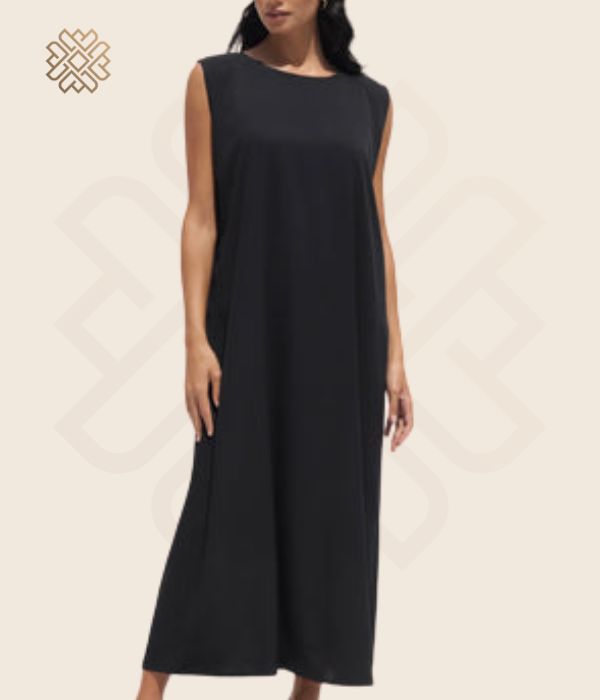 black basic under kaftan - Ixora اكسورا