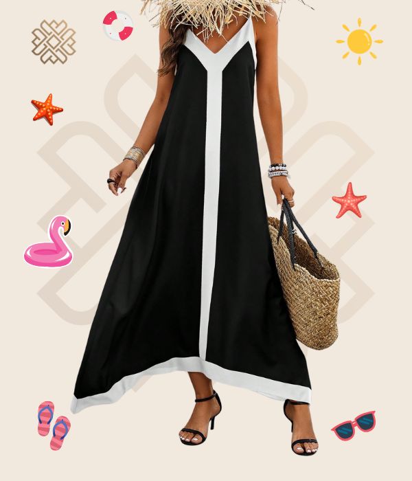 Summer Lined Dress Black