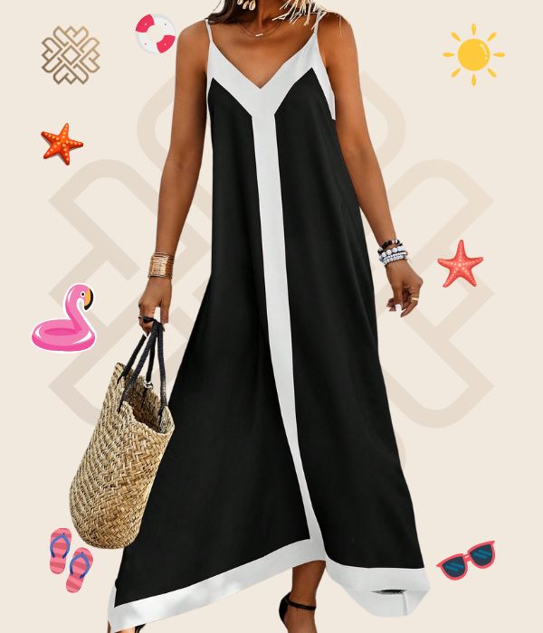 Summer Lined Dress Black