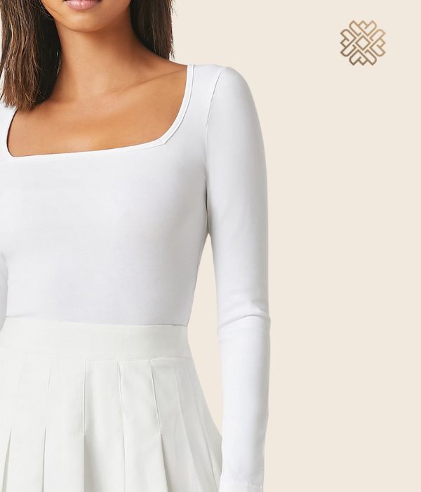 top cropped white - Ixora اكسورا