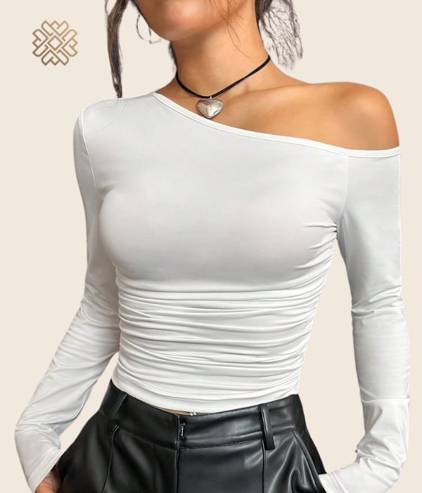 توب كات Cut Pure top white ابيض - Ixora اكسورا