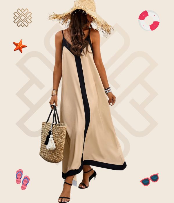 Summer Lined Dress Biege